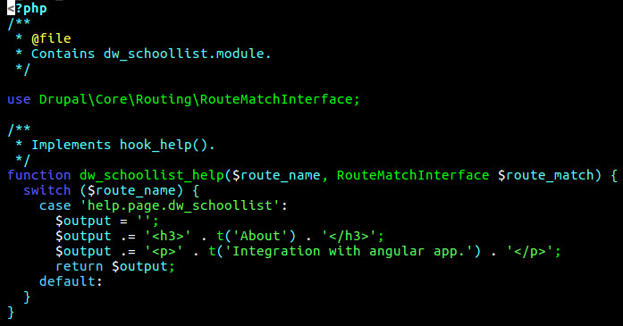 Archivo .module primera parte