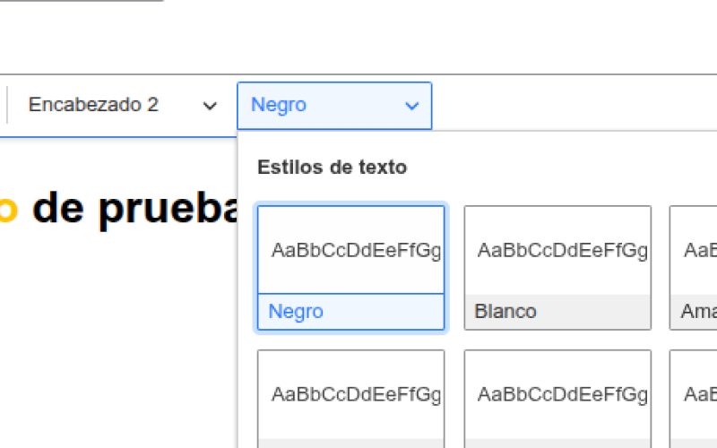 imagen de control de estilos